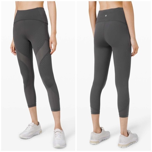 Lululemon Uncovered Strength High Rise Crop 23"
Graphite Grey Leggings Sz 2 - Picture 1 of 14